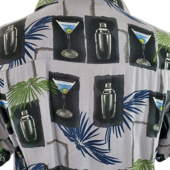 Men's Martini Cocktail Casual Button Up Shirt by Knightsbridge - Picture 3 of 7